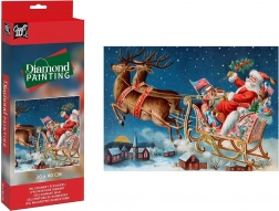 Diamentowe malowanie Święty Mikołaj 30x40cm