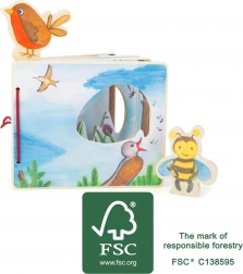 Drewniana książeczka obrazkowa z pszczółką SMALL FOOT