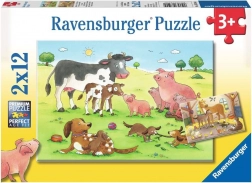 RAVENSBURGER Puzzle Zwierzęca farma 2x12 elementów