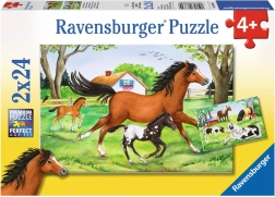 RAVENSBURGER puzzle świat koni 2×24 elementy