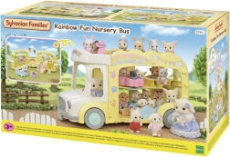 Kolorowy autobus SYLVANIAN FAMILIES – wielofunkcyjny trójpoziomowy autobus dla figurek