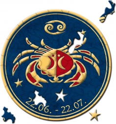 Okrągłe puzzle Zodiak – Rak 33 elementy