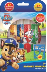 Pisaki dmuchane z szablonami dla chłopców Paw Patrol, 6 szt.