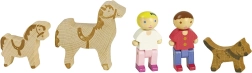 Jeujura drewniane figurki do zestawów z końmi, 5 szt.
