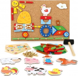 Przybijanka Na farmie – kreatywna korkowa mozaika dla dzieci