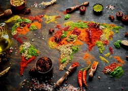 Puzzle Mapa świata z przypraw 1000 elementów