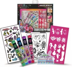 Monster High – zestaw do tatuaży z brokatowymi żelami i naklejkami