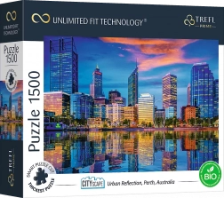 Puzzle TREFL UFT Cityscape – odbicie miasta Perth, Australia, 1500 elementów