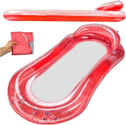 Nadmuchiwana mata z oparciem i siatką do wody czerwona Bestway