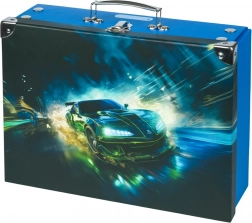 Składany szkolny kufer wyścigowy z okuciami