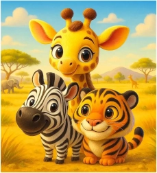 Drewniane puzzle Przyjaciele 20 elementów WOODEN CITY