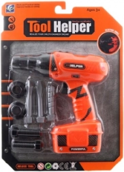 Dziecięca wiertarka akumulatorowa z zestawem nakładek