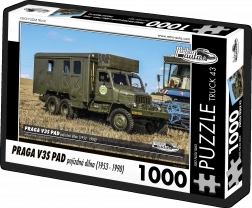 Puzzle Retro Auta - Praga V3S PAD mobilny warsztat (1953 - 1990) 1000 elementów