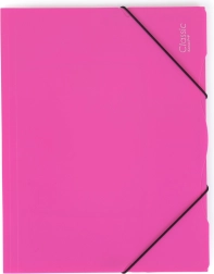 Teczka polipropylenowa z gumką A4, nieprzezroczysta, magenta