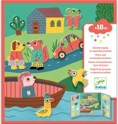 Przenośne naklejki dla najmłodszych Zwierzątka DJECO