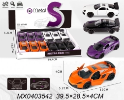 Metalowy samochodzik 1:32 z otwieranymi drzwiami i napędem pull-back