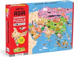 Mudpuppy Geograficzne puzzle Mapa Azji 70 elementów