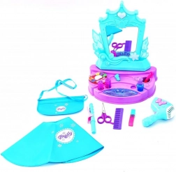 Dziecięca toaletka z lustrem i działającą suszarką