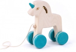 Bajo drewniany pchacz jednorożec