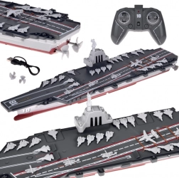 Zdalnie sterowany lotniskowiec RC 1:1000 – model z mini samolotami