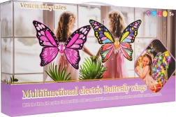 dziewczęcy kostium motylej wróżki z tęczową sukienką i koroną