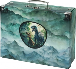 Składacį szkolny kuferek Dino z okuciami