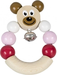 Grzechotka miś różowy