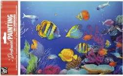 Diamentowe malowanie na tablicy Rybki 29 × 21 cm
