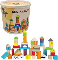 Babu drewniane klocki 50 szt. w wiaderku