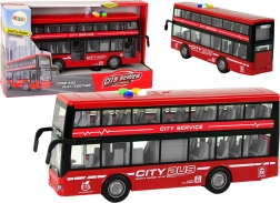 Autobus piętrowy ze światłami i dźwiękami 1:16 – Czerwony