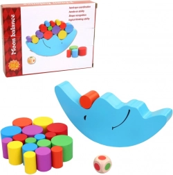 Drewniane wałeczki z Księżycem