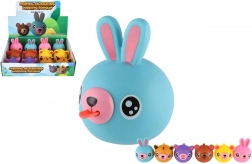 Piszczące gumowe zwierzątko z językiem 6 cm