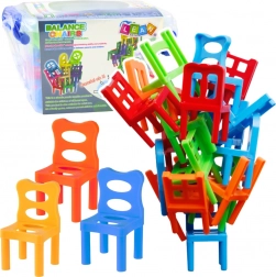 Gra zręcznościowa Balansujące krzesła 36 kolorowych elementów
