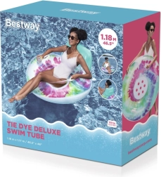 Dmuchane koło z oparciem Bestway Tie Dye 118 × 117 cm