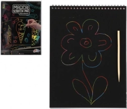 Zeskrobkowy notes spiralny holograficzny 21 × 28 cm