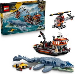 LEGO Jurassic World atak mozazaura na łódź