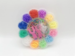 Zestaw gumek do tworzenia bransoletek Loom Bands – kwiat, 900 szt.