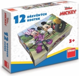 Drewniane licencjonowane klocki Mickey Mouse – 12 klocków