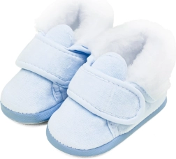 Niemowlęce zimowe buciki niechodki New Baby niebieskie 0–3 miesiące