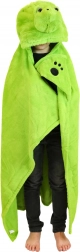 Cozy Noxxiez przytulny, ciepły dziecięcy koc z kapturem Żółw
