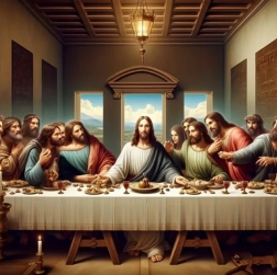Diamentowe malowanie Ostatnia Wieczerza 30x40 cm