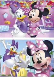Drewniane puzzle Minnie i Daisy 2×50 elementów