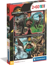 Puzzle Jurassic World 2×60 elementów CLEMENTONI