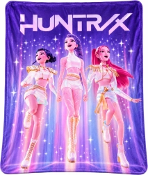 Koc polarowy K-Pop Demon Hunters HUNTR/X Performance fioletowy 130 × 160 cm
