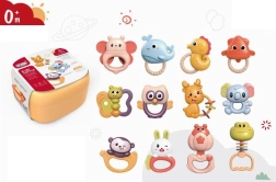 Zestaw grzechotek 12 szt. w walizeczce