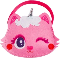 Zestaw kreatywny – filcowa torebka kotka różowa
