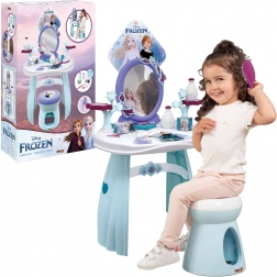 Disney Frozen toaletka 2w1 z taboretem i lustrem + 10 akcesoriów