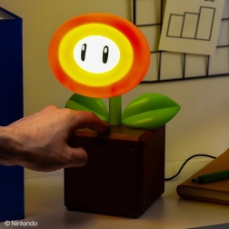 Super Mario lampka biurkowa Fire Flower z LED