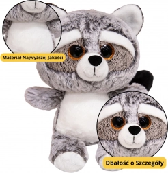Pluszowa zabawka szop pracz z dużymi oczami 22 cm