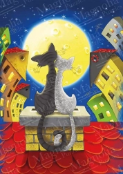 Puzzle Koty na dachu 1000 elementów